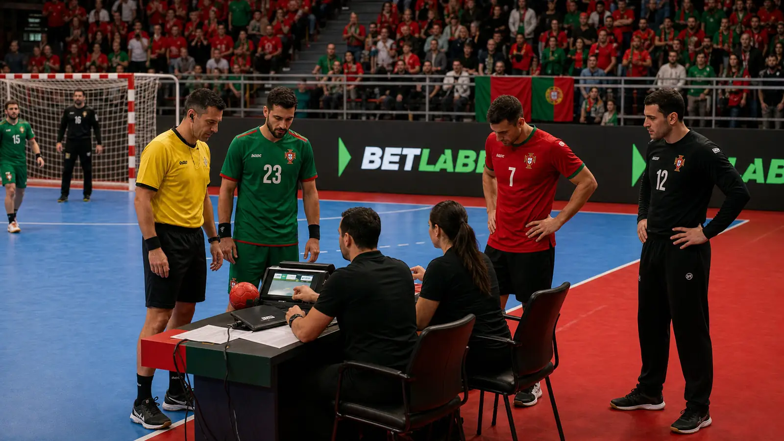 Pugilistas adultos num estúdio desportivo ao vivo da BetLabel